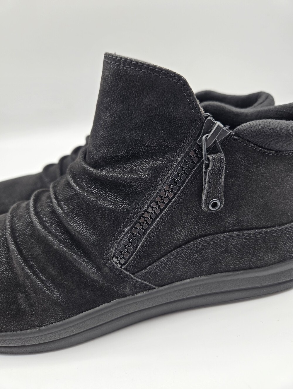 NEW Clarks Breeze Path Black Side Zip Ankle Booties Boots Shoes Womens Size 8 - Picture 3 of 14